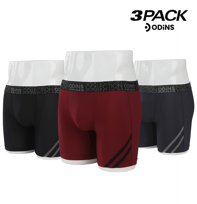 맨토닉 사계절 쾌척한 아이스 드로즈 빅사이즈 남성 팬티 3종세트