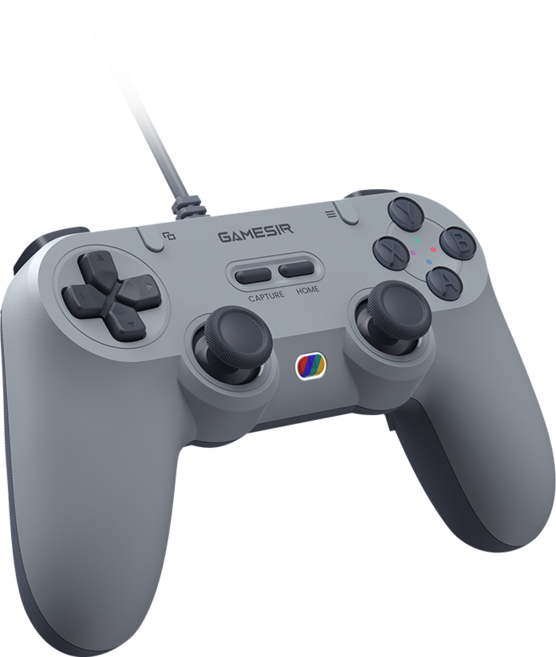 국내정발 GameSir-T3Lite 레트로 유선게임패드 PC게임패드 조이스틱 컨트롤러, 1개, GameSir-T3Lite 레트로 그레이