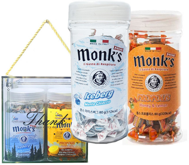 [몽스] 이태리 아이스버그캔디 80g+프로폴리스캔디 80g 선물세트, 80g, 1개