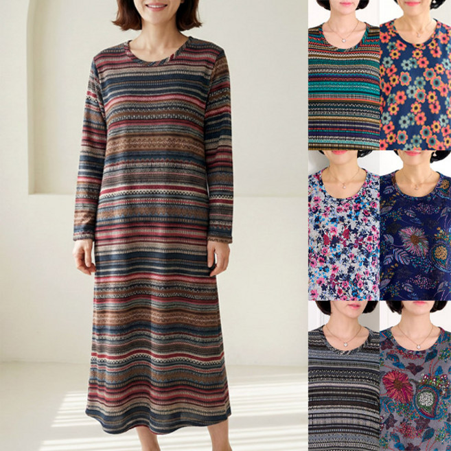 [엄마옷 로즈맘] 민보약기모홈웨어원피스