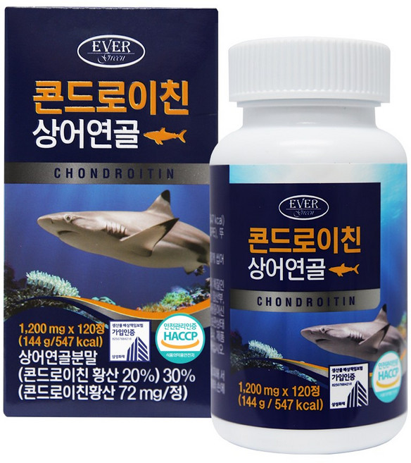콘드로이친 상어연골 1200mg, 120정, 5개