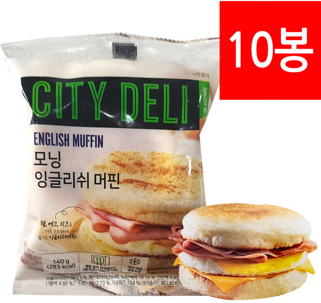 삼립 모닝 잉글리쉬 머핀 140g 냉동 맥모닝 맥머핀 카페메뉴 브런치, 10개