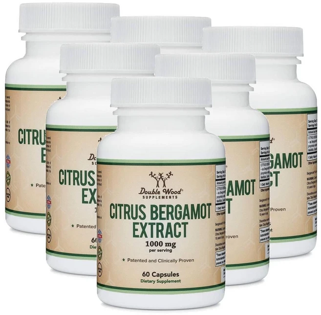 더블우드 시트러스 베르가못 추출물 1000mg, 6개, 60정 - 쿠팡