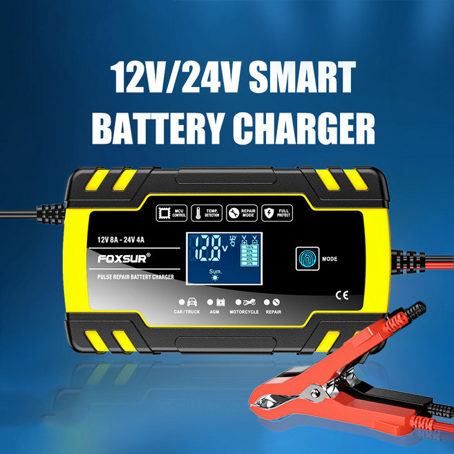 12V 24V 자동차 배터리 충전기 복원기 펄스 수리, 1개, 17cm