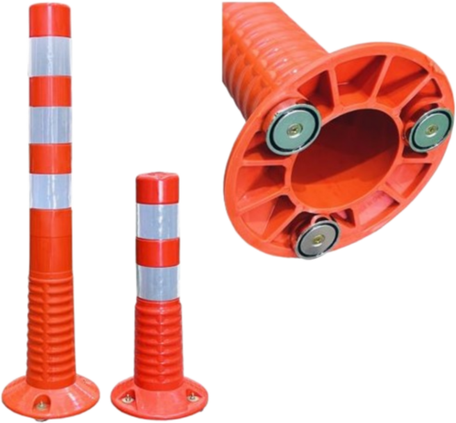 자석식 규제봉 협착방지봉 안전팔랑이 협착봉 굴삭기 지게차 자석탄력봉, 1개