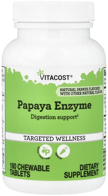 비타코스트 파파야 엔자임 57 mg Vitacost Papaya Enzyme 57 mg 180정, 1개 - 쿠팡
