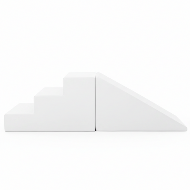 avec 아베크 아이플레이짐라이트 실내 향균 쿠션 유아 미끄럼틀 + 계단, 크림밀크세트, 1세트