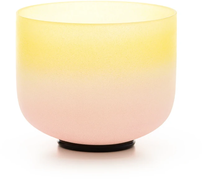 혜은 10인치 캔디 컬러 쿼츠 크리스탈 싱잉볼 (사운드 힐링용 고무망치 포함) 명상 차크라 배스볼, 03 440HZ E note