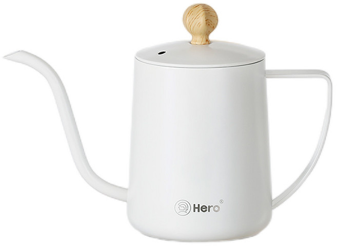 zeroHero 히어로 C03 프로 푸어오버 케틀 커피 드립포트 핸드 드립 주전자 350ml-화이트, 350ml, 단품, 1개