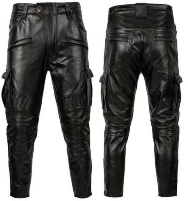 긴바지 천연 소가죽 오토바이 라이딩 바지 탑 레이어 방풍 새로운 스타일
