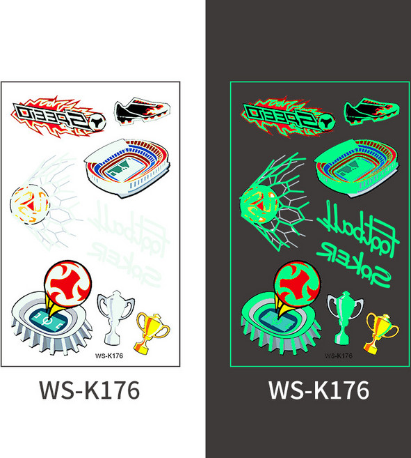 2026 월드컵 응원용 야광 스티커 축구 응원용품 세트, 10개, WS-K176