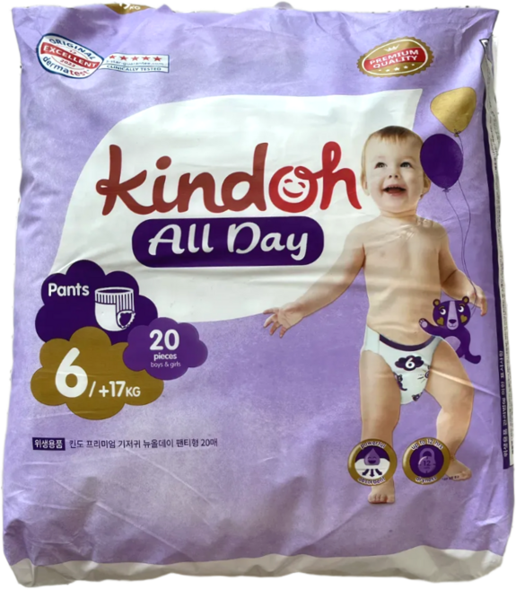 킨도 프리미엄 뉴올데이 밴드형 기저귀, 6단계, 20매