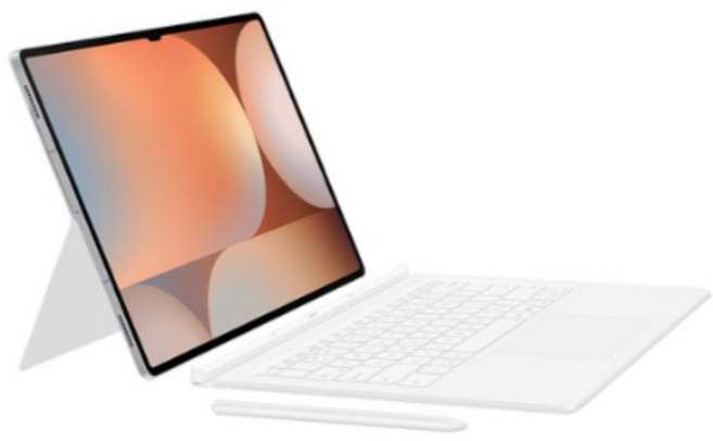 삼성전자 갤럭시탭 AI 키보드 북커버 케이스 터치패드, 화이트 WHITE, 1개