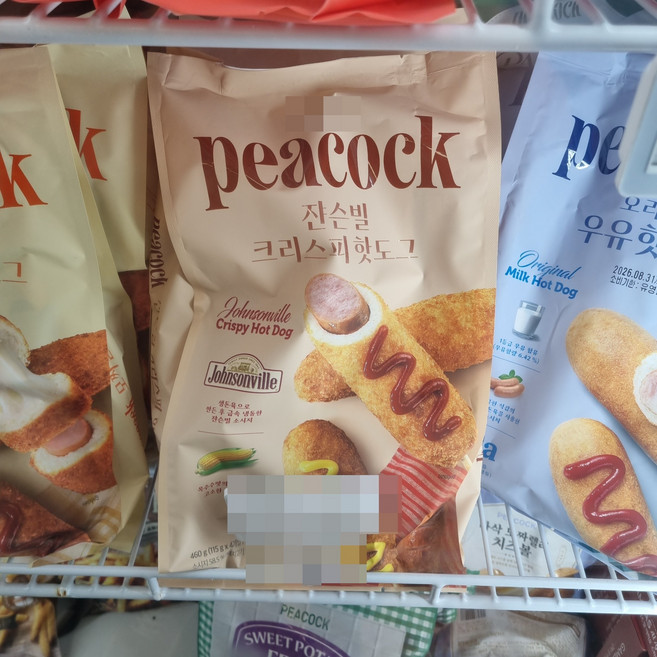 피코크 쟌슨빌 크리스피 핫도그 냉동, 460g, 5개