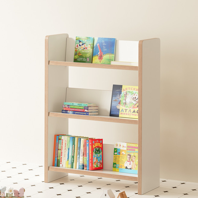 쉬리브 DIY 오픈 책장 교구장, 화이트, 3단