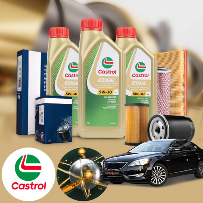 기아 K7(13~16) 2.7 2.4(하브) 가솔린 캐스트롤 엣지 롱라이프 5W30 LL 엔진오일 필터세트