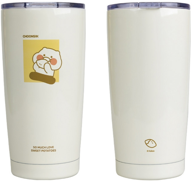 카카오프렌즈 춘식이 빨대 스텐 텀블러 물병, 단품, 1개