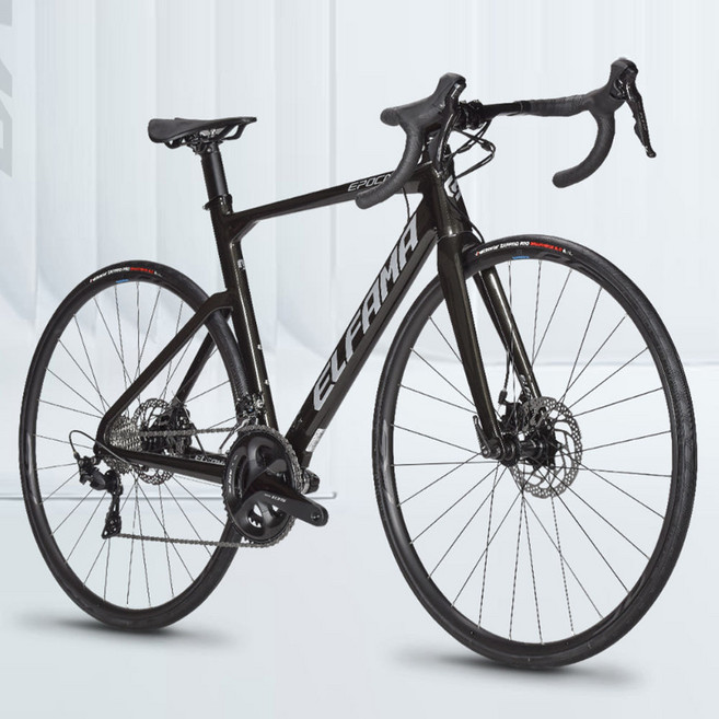 엘파마 에포카 디스크 6 105 22단 700C 입문용 중학생 로드 자전거, 1개, 974cm, 펄블랙:S