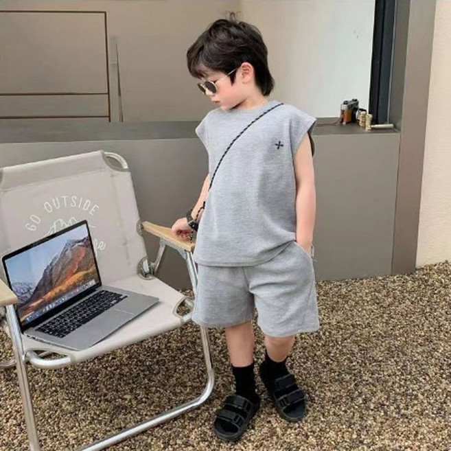 재한 어린이 반팔 상하복 세트 [2459]