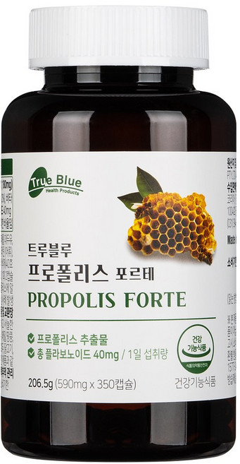 TRUE BLUE 프로폴리스 포르테 590MGX350캡슐, 350개, 500ml