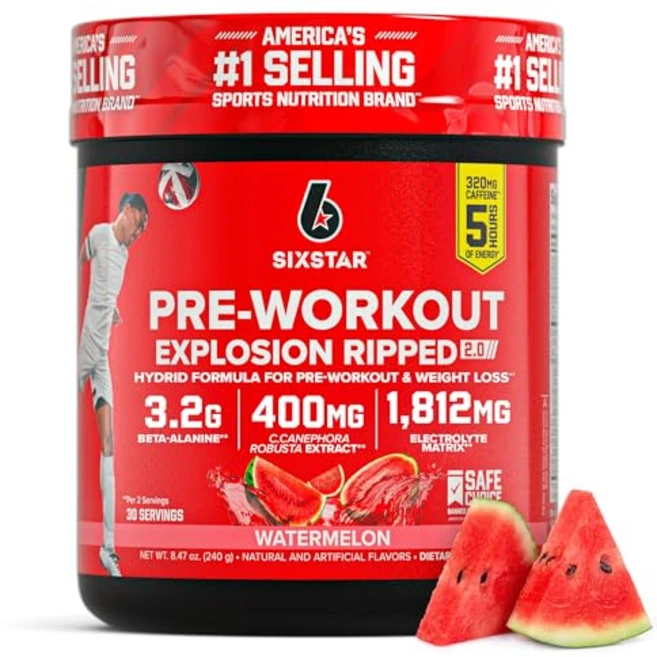 Six Star Pre-Workout Explosion Watermelon (30 Servings) - Preworkout Energy Powder Supplement for M, 1개, N/A - 쿠팡