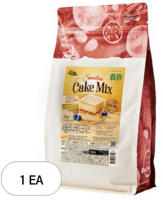 브레드가든 든든한 세몰리나 통밀 케이크믹스, 1kg, 1개