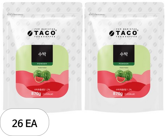 타코 수박 파우더, 870g, 1개입, 26개