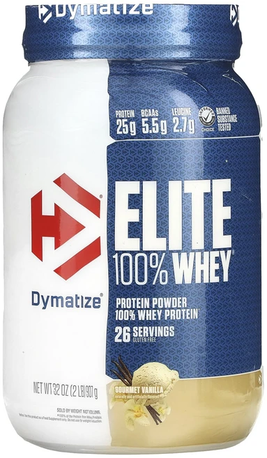 Dymatize Elite 100% 유청 단백질 분말 고메 바닐라 907g(2lbs), DymatizeElite100유청단백질분말고메바닐라90, 907g, 1개 - 쿠팡