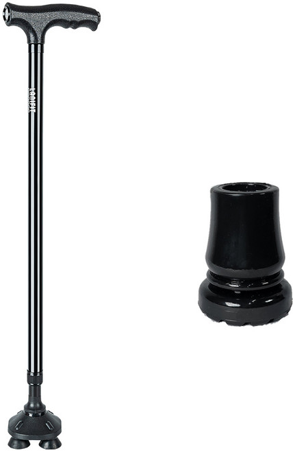 라니핏 기능성 LED라이트 노인지팡이, 1개, [베이직] 회전형 작은4발