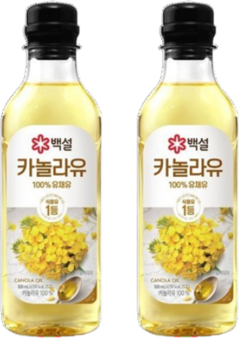 백설 카놀라유 500ml 2개