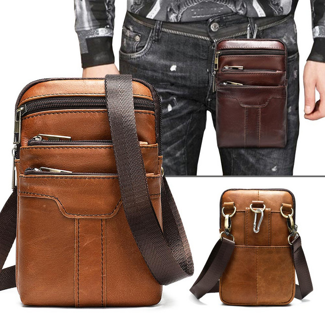 제이콥스타일 천연가죽 투엘 멀티백 핸드폰가방 허리 미니 크로스백 남자 폰 가방 등산 벨트 케이스 소가죽 지갑 여행 휴대폰 가방