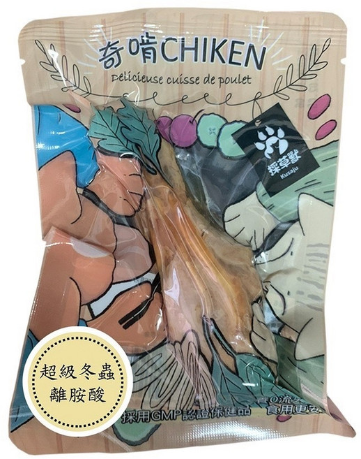 CHIKEN奇啃 機能鮮嫩雞腿 70G 狗雞腿 貓雞腿 零食, 1個, 奇啃雞腿70g-超級冬蟲離胺酸