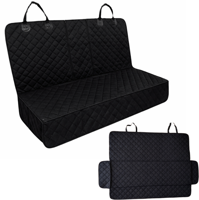 다마온즈 차량용 뒷좌석 방수시트 커버, 1개, 블랙