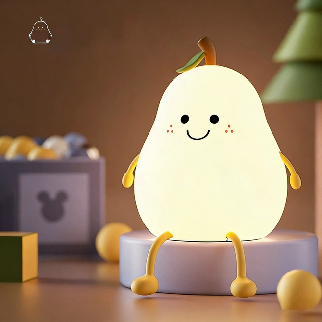 인플리바타 큐티 오리 무드등 동물인형 수면등 인테리어 침실 무드등 LED, 6.미소(녹색)