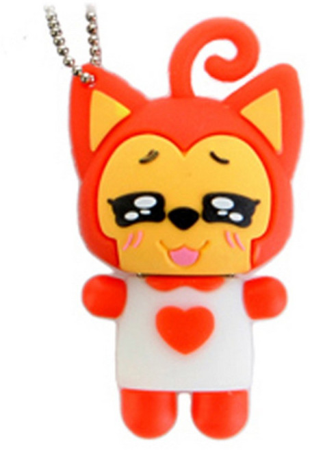 칼론 애교만점고양이 캐릭터 USB메모리, 오렌지, 16GB, 1개