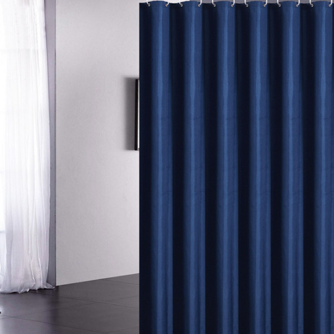 패브릭 PEVA 고급 방수 샤워커튼 / 화장실 욕실 욕조 가림막 가리개 커튼 커텐 압축봉 샤워커텐, FABRIC_09_무지네이비(SC21)_180cm, 1개