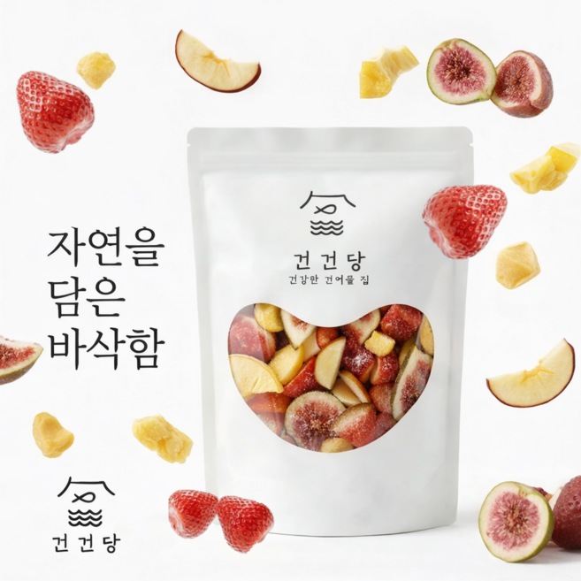[건건당] 동결건조 과일믹스칩 100g 보존료 화학첨가물 제로, 1개