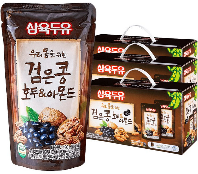 삼육두유 검은콩 호두&아몬드 파우치 190ml 45팩