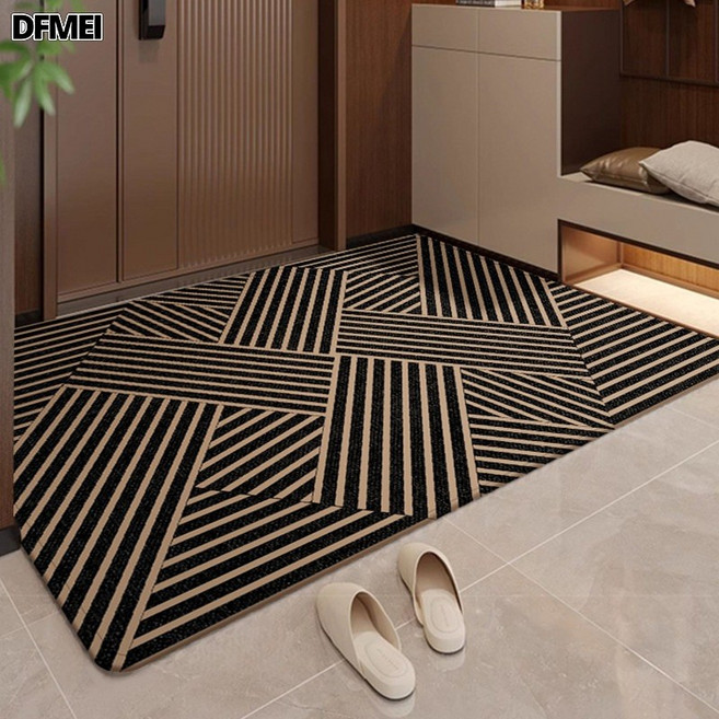 DFMEI 入戶門地墊家用高級感別墅大門口防滑腳墊子進門玄關耐髒除塵地毯, 1個, 珞可