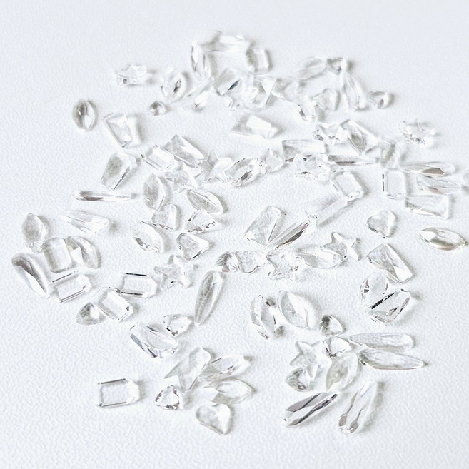 오로라 얼음 네일 풀스톤 파츠 100개입 미니사이즈, 1개, 미니사이즈얼음100-클리어