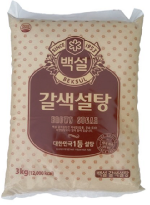 CJ 백설 갈색설탕 3kg