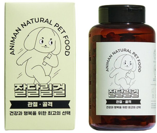 애니먼 강아지 관절영양제 250g 잘달릴걸 강아지관절 슬개골탈구 골격 노견 푸들영양제, 관절, 1개