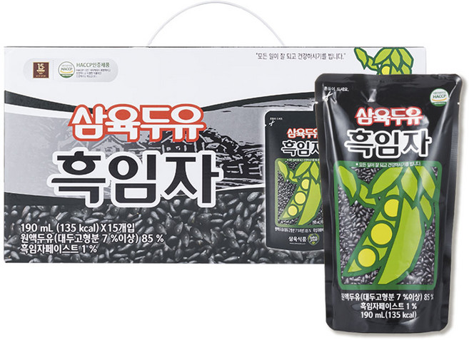삼육두유 흑임자 파우치 190ml, 20개
