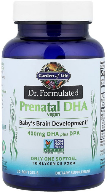 가든오브라이프 자메스 포뮬라 비건 임산부용 DHA 400mg 소프트젤 30정, 1개