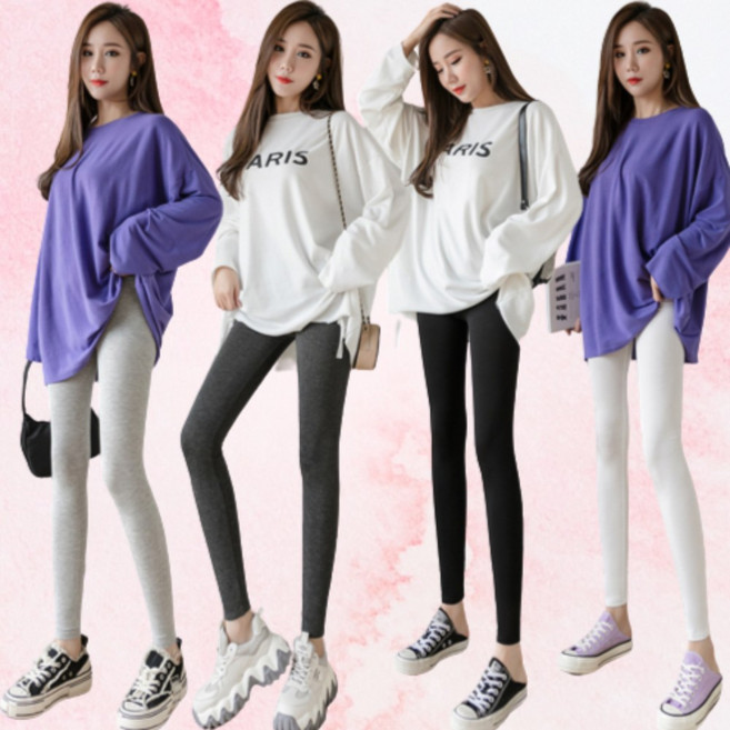 여자 얇은레깅스 9부 면 쫄바지 편한레깅스