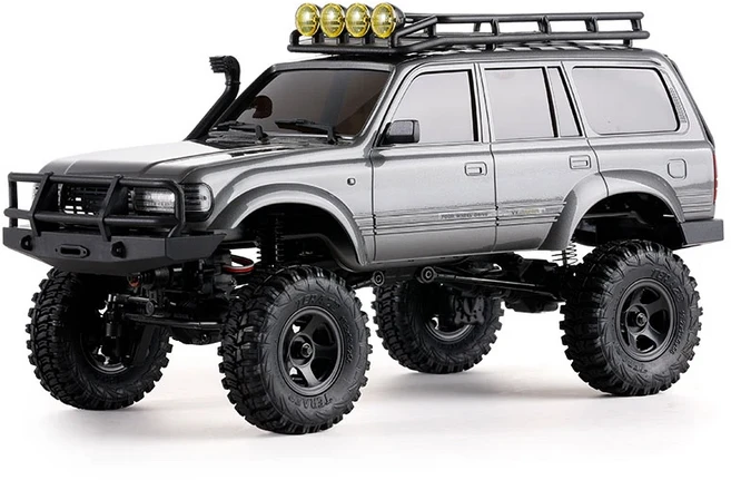 FMS FCX18 1/18 랜드 크루저 LC80 원격 조종 사륜구동 등반 오프로드 차량 RC카 장난감 RTR 버전, 02 Gray RTR-1B