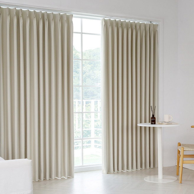 까르데코 디망쉬 나비주름 형상기억 긴창 중대형 암막커튼 2장