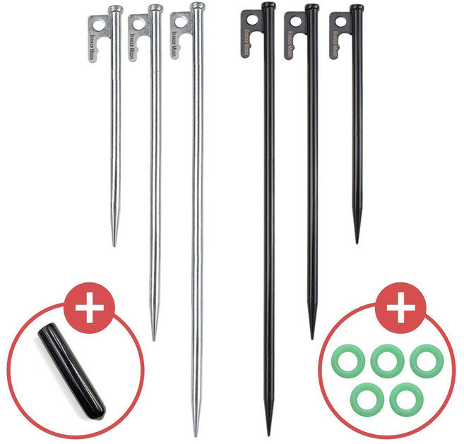 고강도 캠핑 단조팩 타프팩 텐트팩, 02.S45C 스프링강 단조팩(블랙), 30CM, 1개