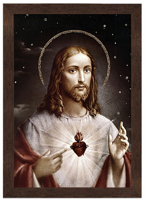 1000피스 직소퍼즐 예수 그리스도의 성심 야광퍼즐 (액자선택) PL1186, 1개, 퍼즐+우드앤틱 직소퍼즐액자포함