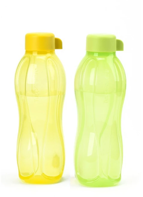 타파물통 500ml 원형 친환경 보틀 공식 휴대용 어린이 물통, 500ml 에코 그린 + 오렌지 옐로우, 1개 - 쿠팡